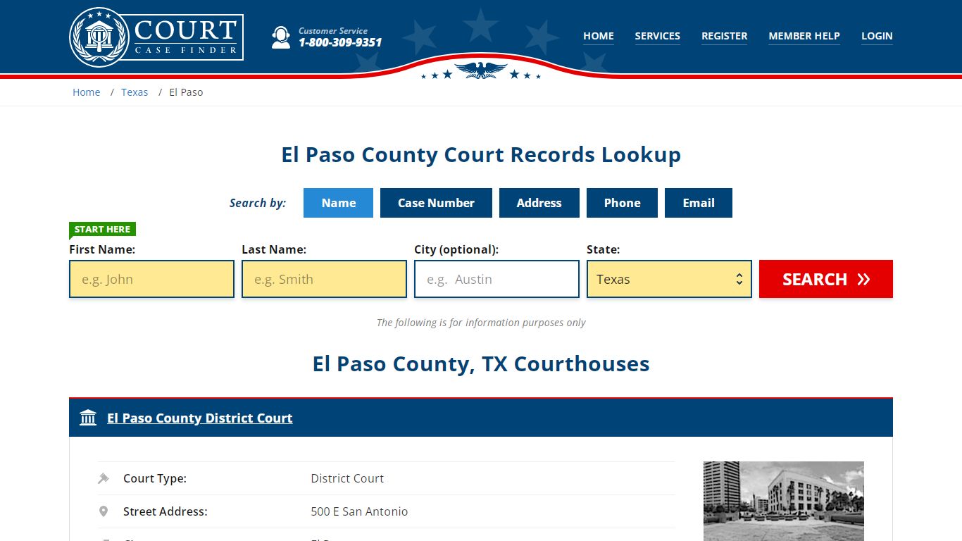 El Paso County Court Records | TX Case Lookup